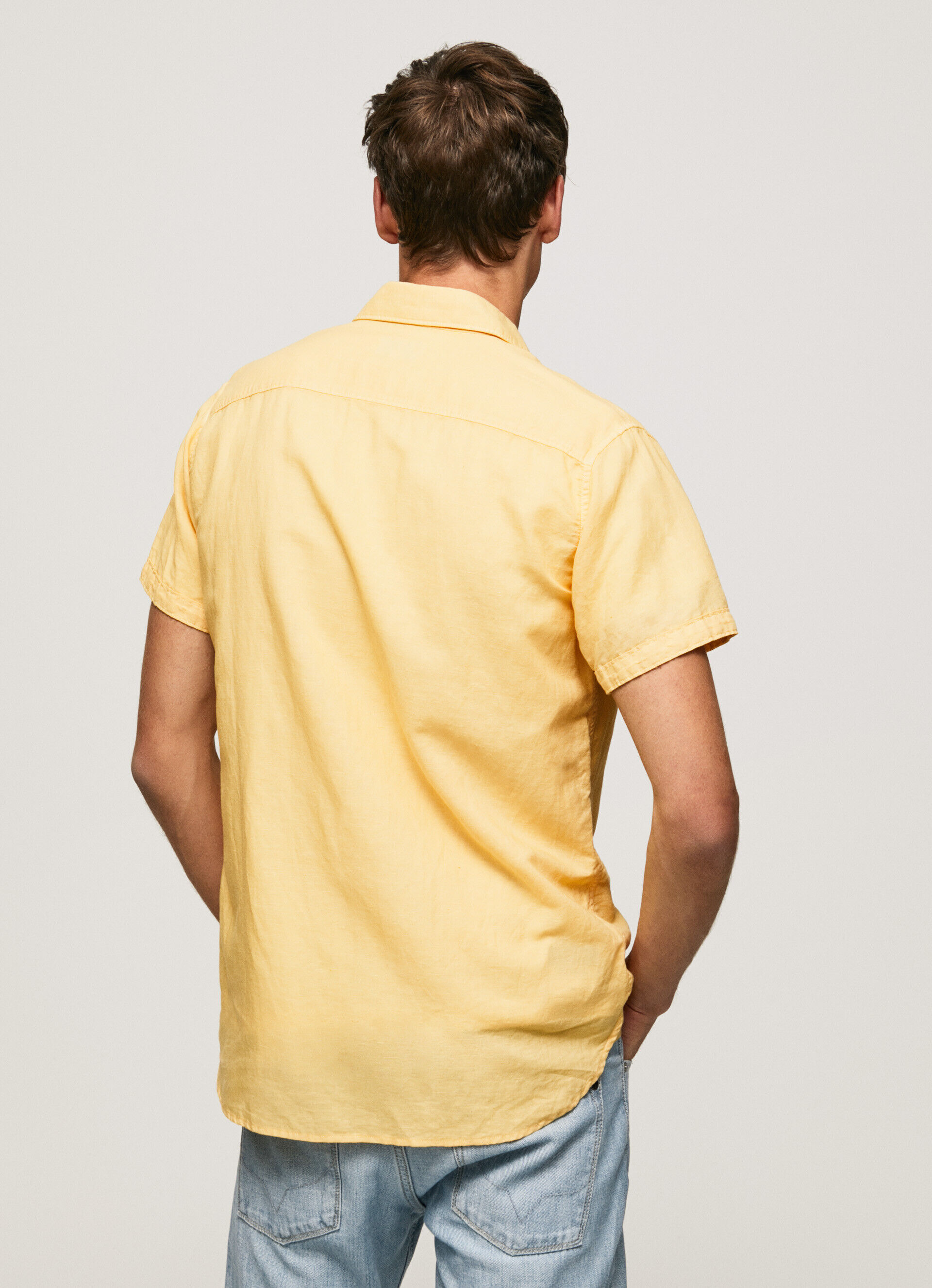 CAMISA DE LINHO DE MANGA CURTA PARKER - brilho
