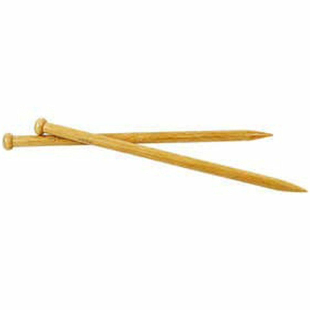 2 aiguilles à tricoter en bambou 35 cm - ø 15 mm