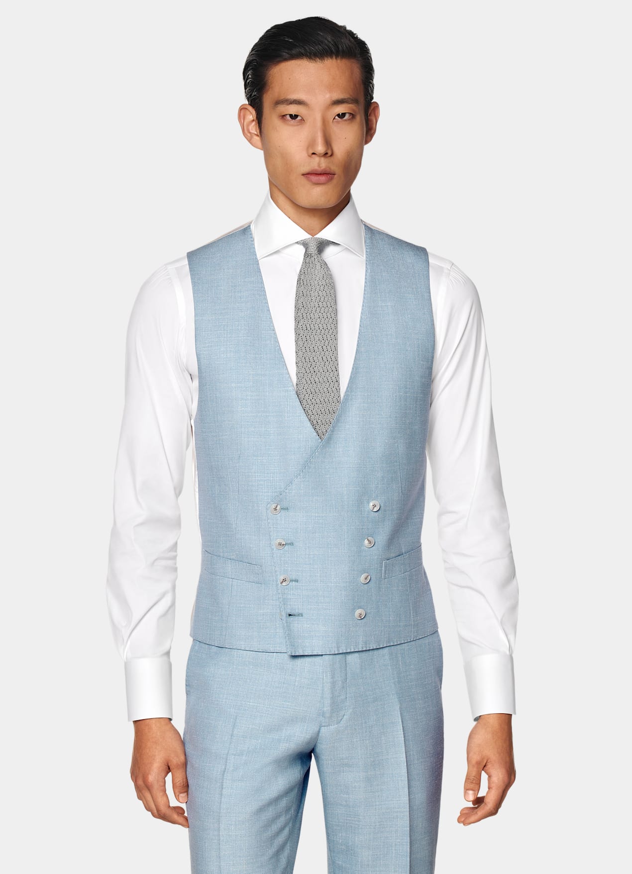 Gilet de costume bleu clair
