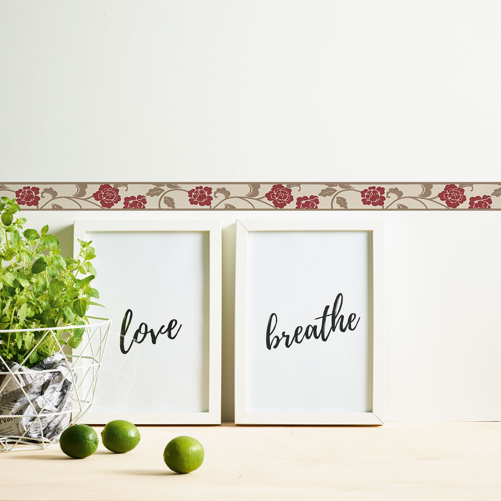 Papier-Borte ONLY BORDERS 10 - rot-braun - 5 Meter