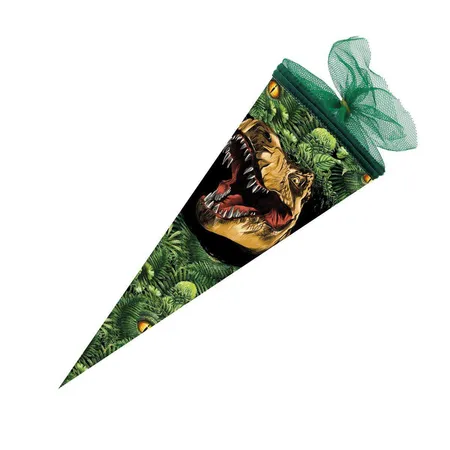 Nestler Schultüte Dino Dschungel, 22 cm rund, Tüll
