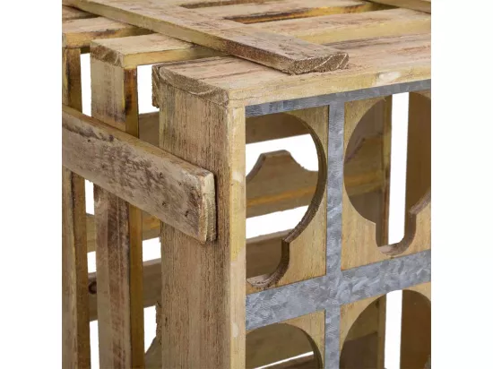 Tiroir casier à vin en bois marron 33x32,5x43h