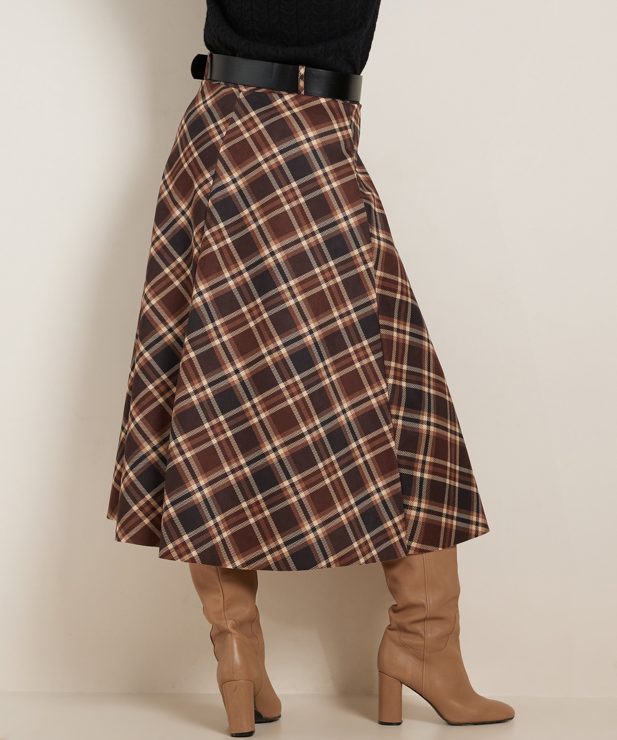 midi rok dessin met riem