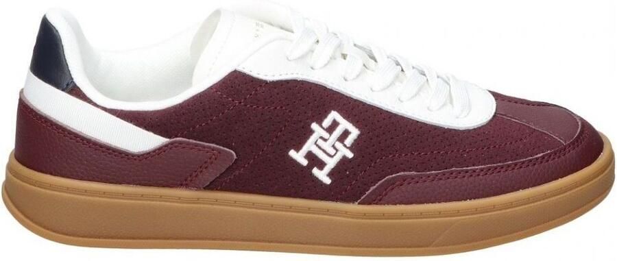 Tommy Hilfiger Plateausneakers TH HERITAGE SNEAKER PERF vrijetijdsschoen lage schoen veterschoen met th-logo-borduring