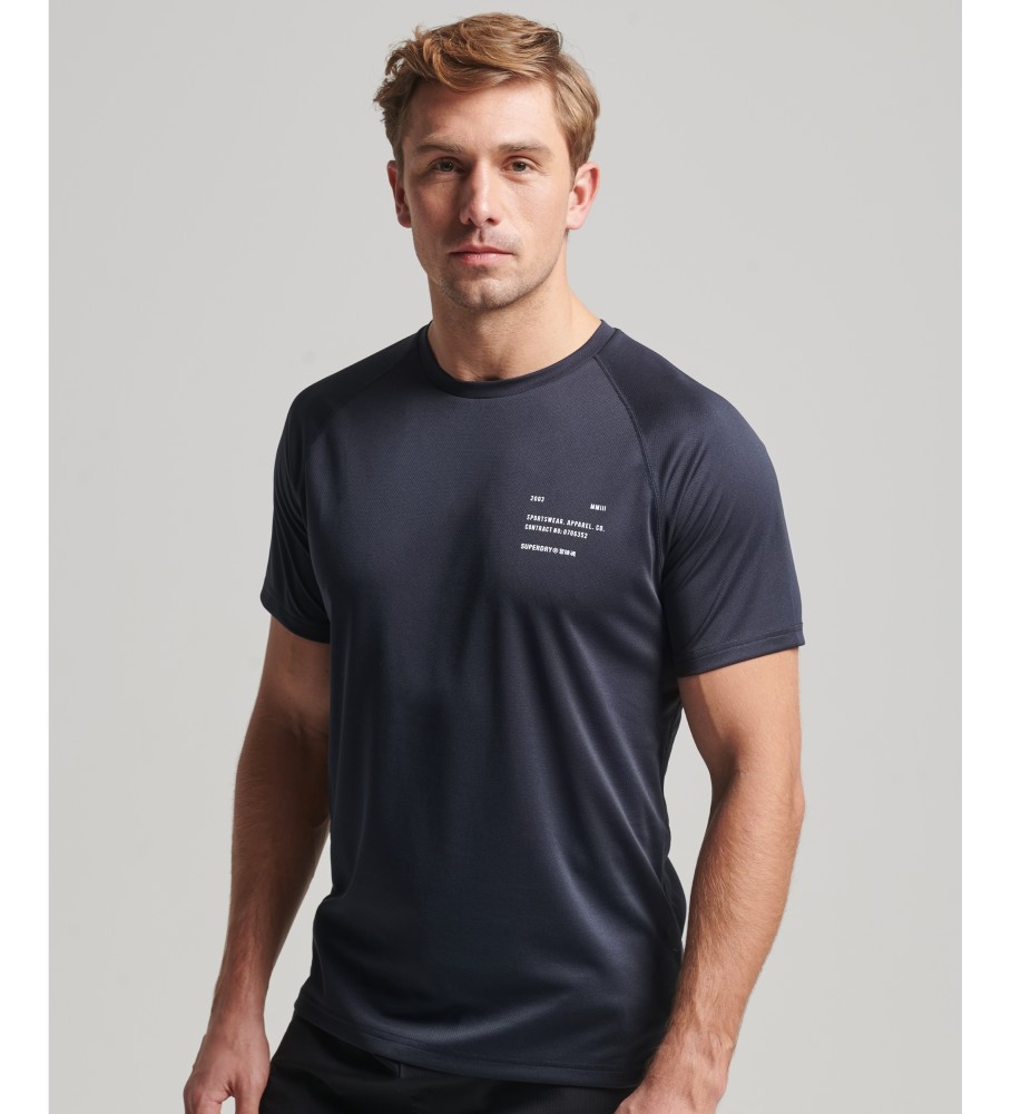 Camiseta de manga curta Superdry Train Active Navy Graphic