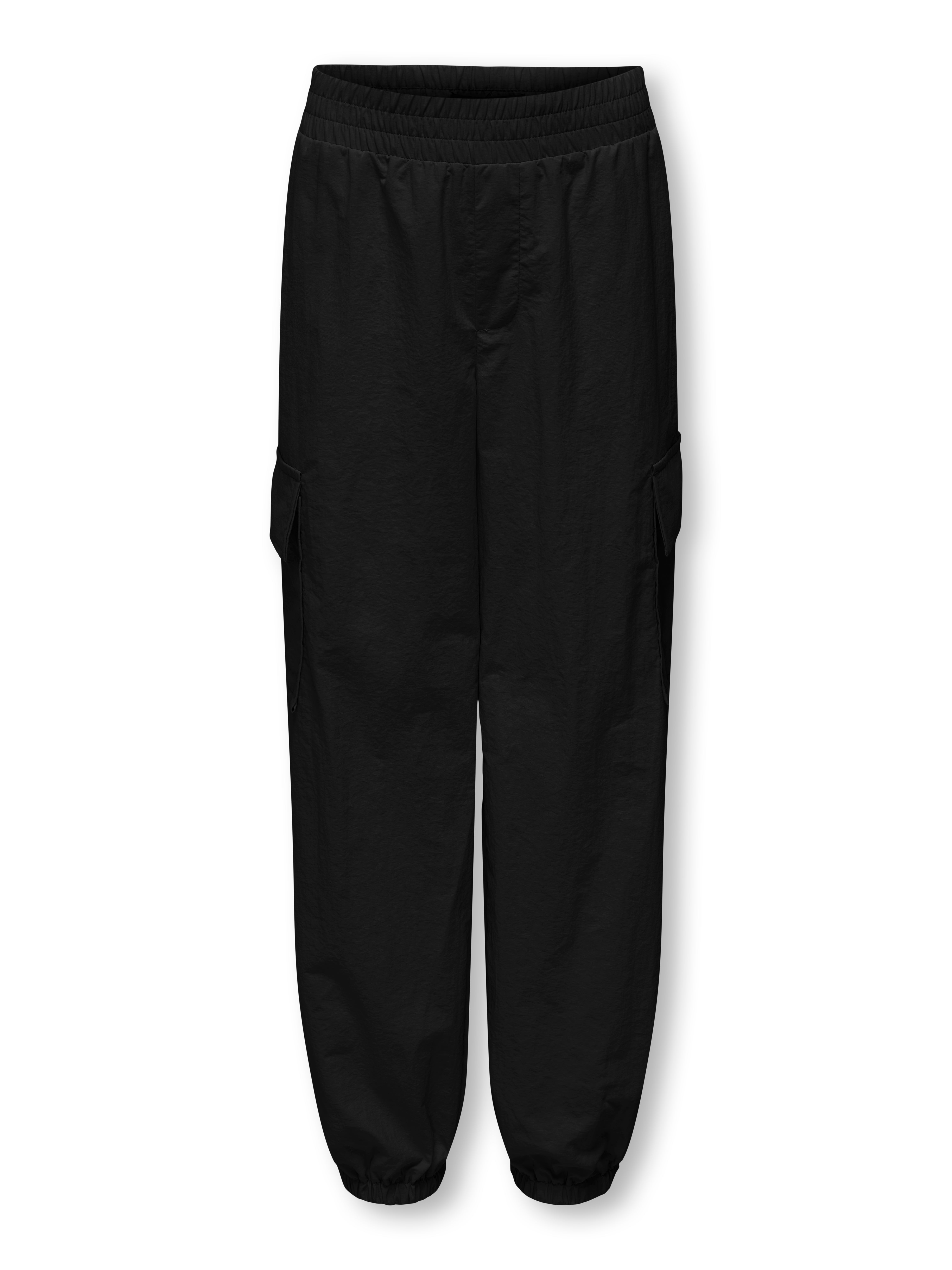 KOGECHO Mittlere Taille Locker geschnitten Cargo-Hose Black