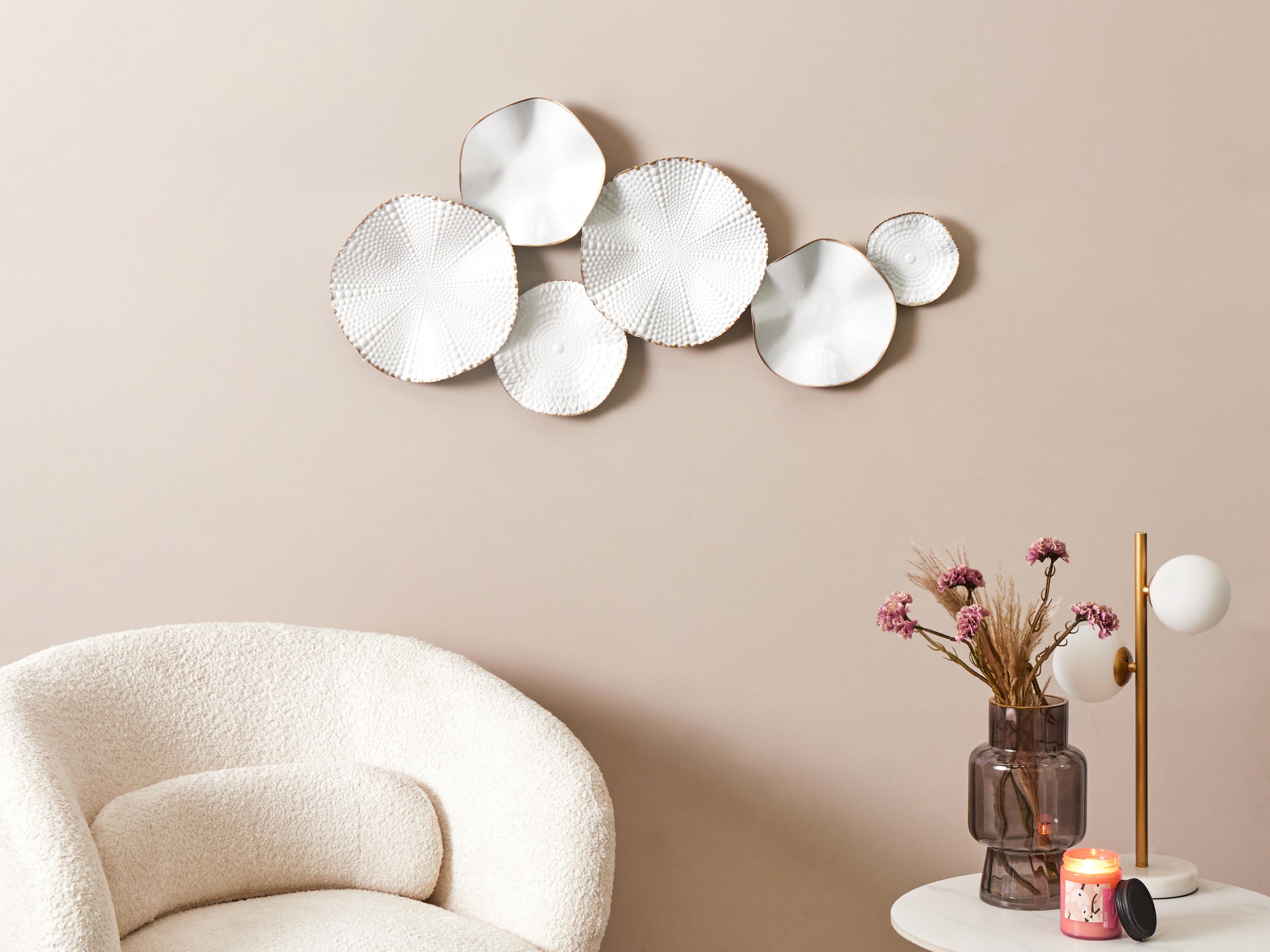 Wanddecoratie NEODYNIUM Metaal 47 cm Wit
