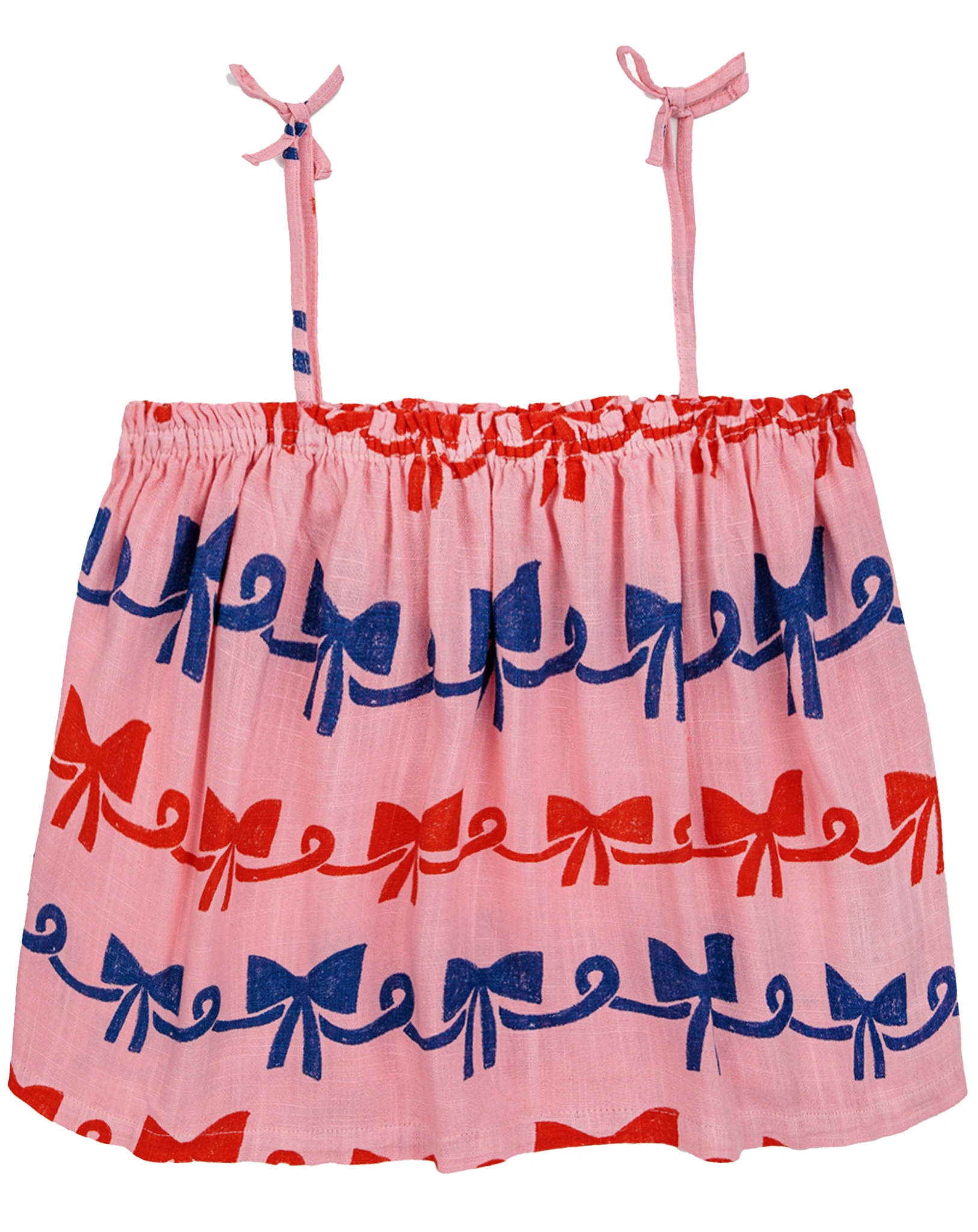 Top RIBBON BOW in rosa