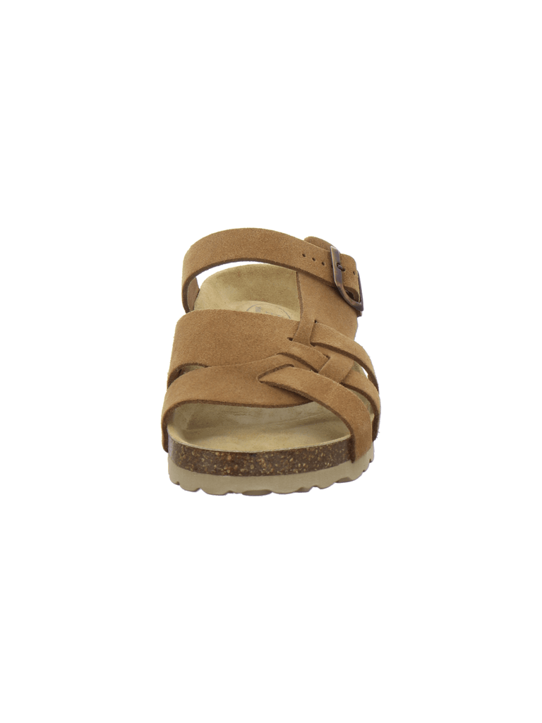 Pantoletten Damen Kralle cognac Velour
