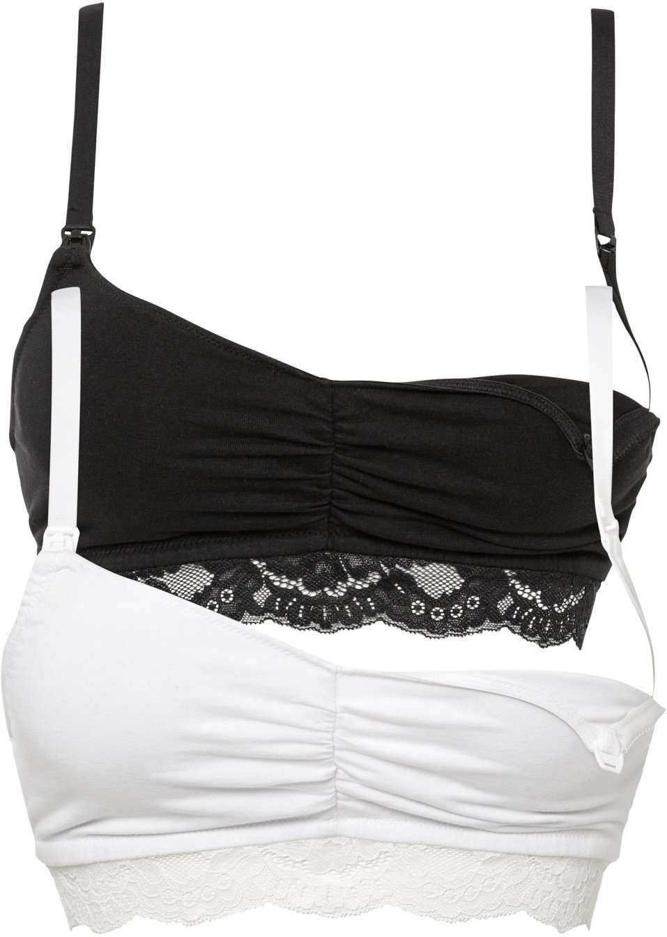 Lot de 2 soutiens-gorge d'allaitement sans armatures avec coton