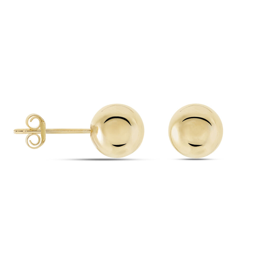 Boucles D'oreilles Puces Valdenar Plaque Or Jaune