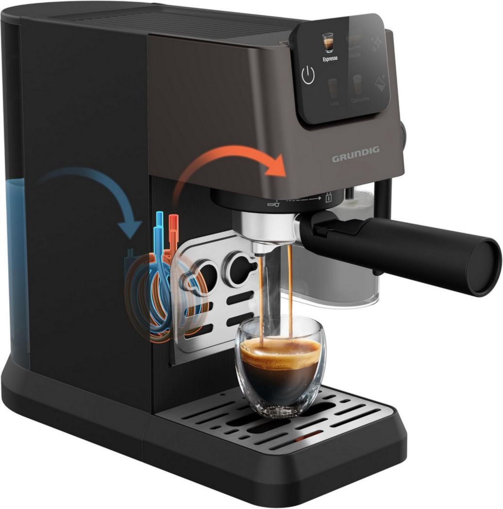 De'Longhi Dedica Style EC685.M, Machine à expresso avec buse à mousse de lait professionnelle, seulement 15 cm de large, réservoir de 1 L, boîtier en métal, compatible avec les dosettes ESE, métal