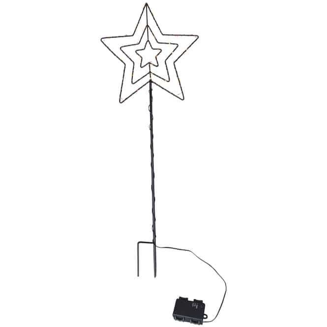 LED-Pflanzenstecker - Stern - ca. 87 x 35 cm
