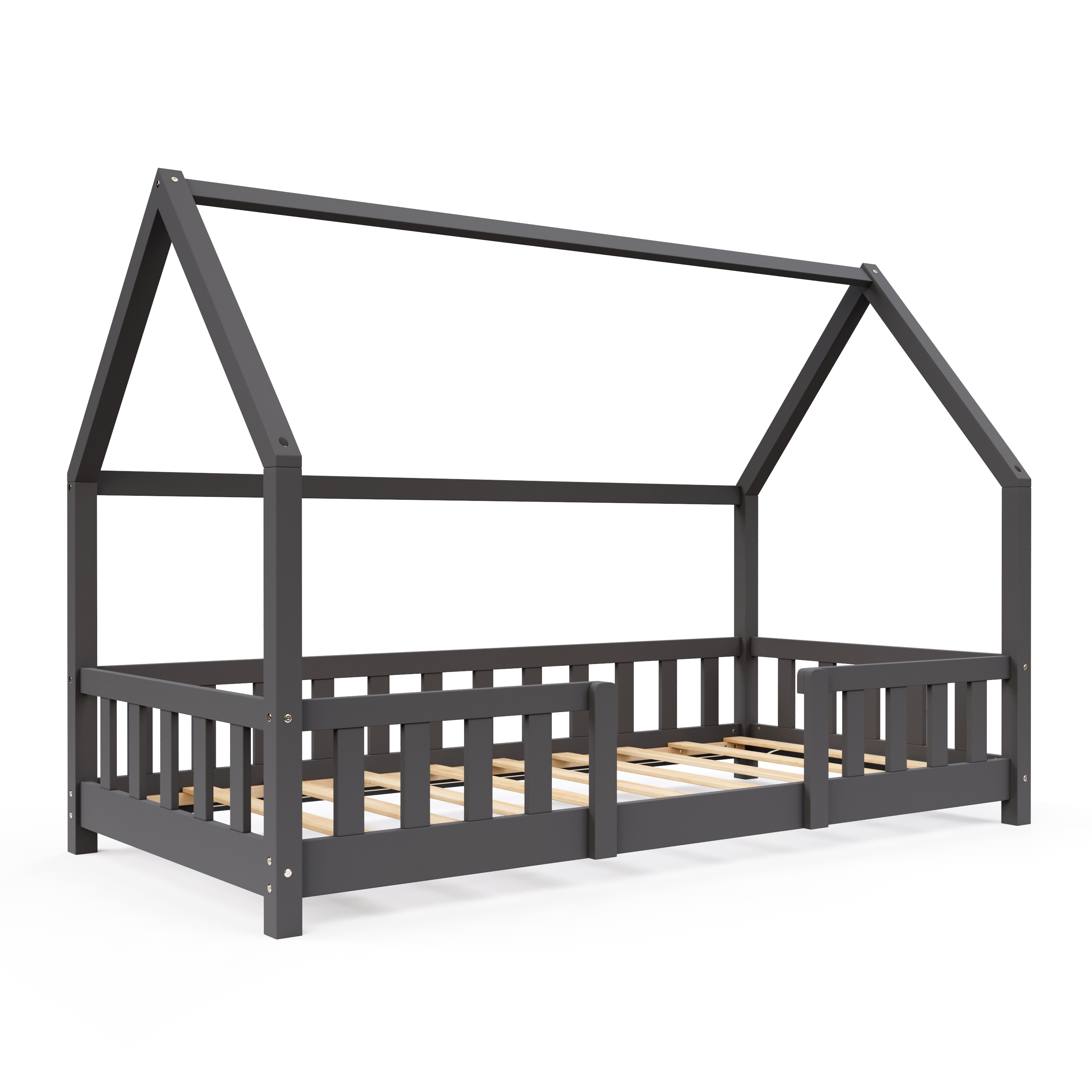 Kinderbett MAISON 80 x 160 cm anthrazit