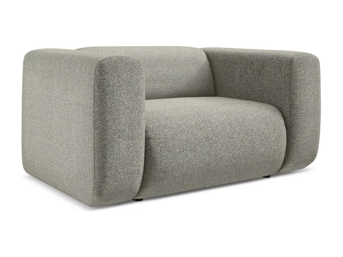 Fauteuil en tissu texturé - beige foncé - EKAHI