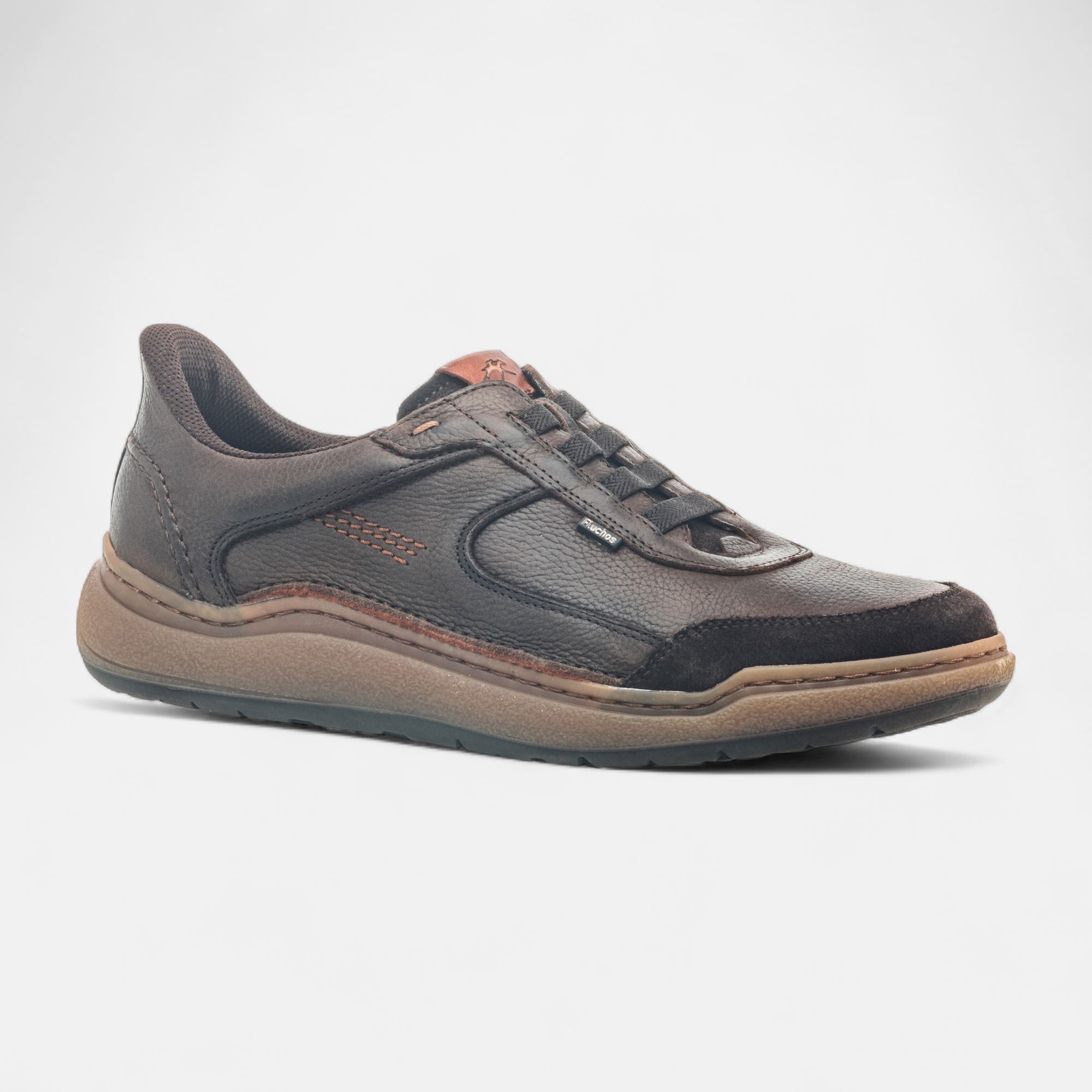 Baskets basses Homme en cuir marron