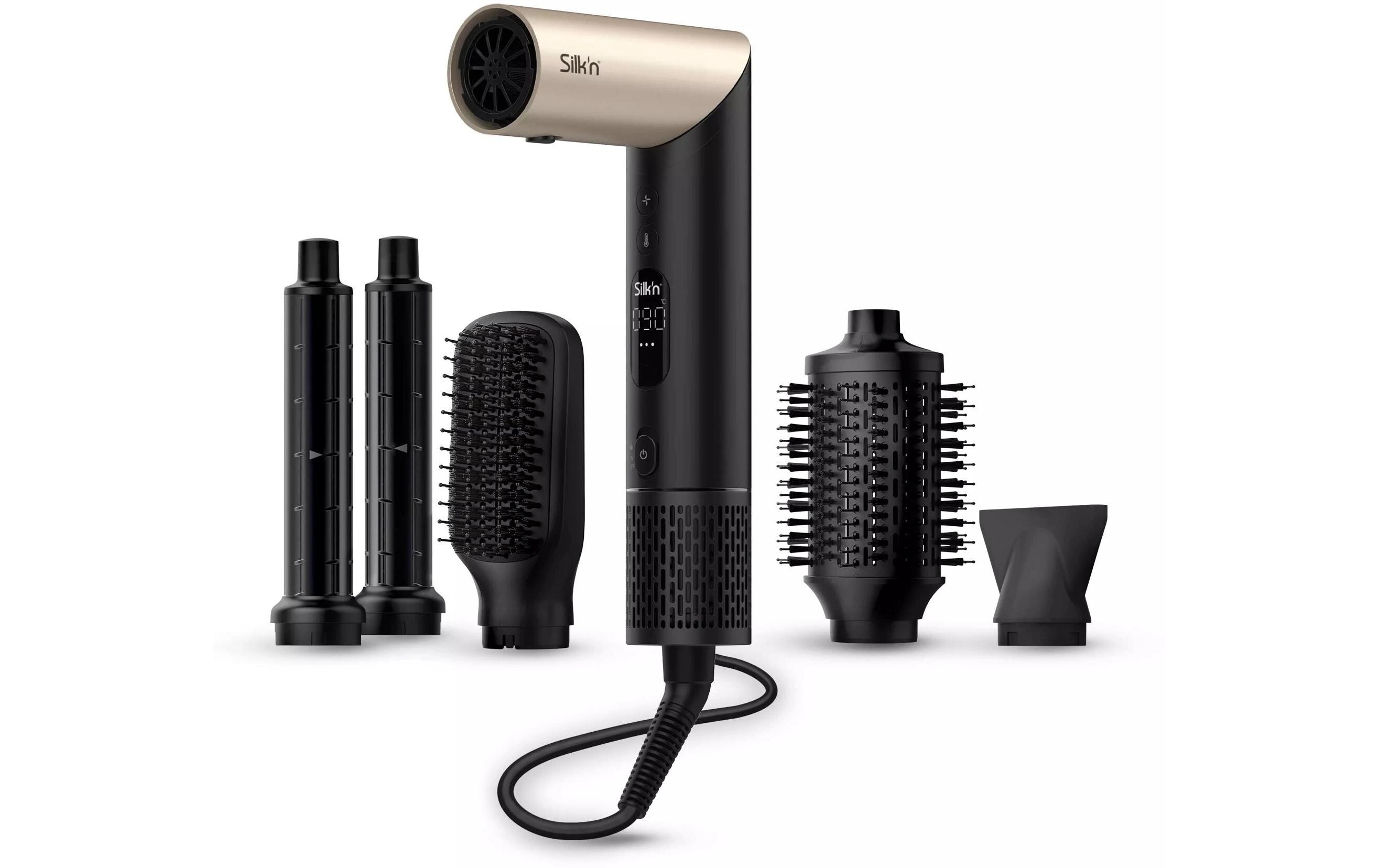 Haartrockner und Multistyler SilkyAir Flex<br>Föhn und 5 in 1 Stylinggerät