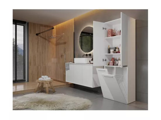 Nel 2K/DD étagère de salle de bains BLANC