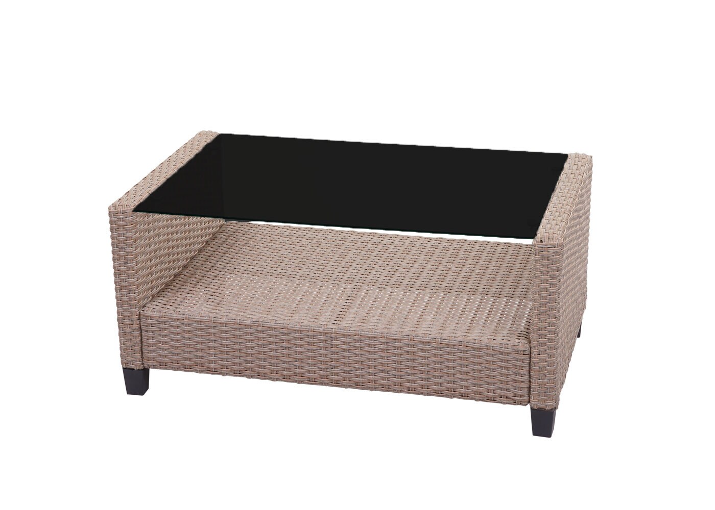 XXL Poly-Rattan Garnitur MCW-F10, Balkon-/Garten-/Lounge-Set Sitzgruppe, Sofa Sessel mit Kissen Spun Poly ~ grau-braun