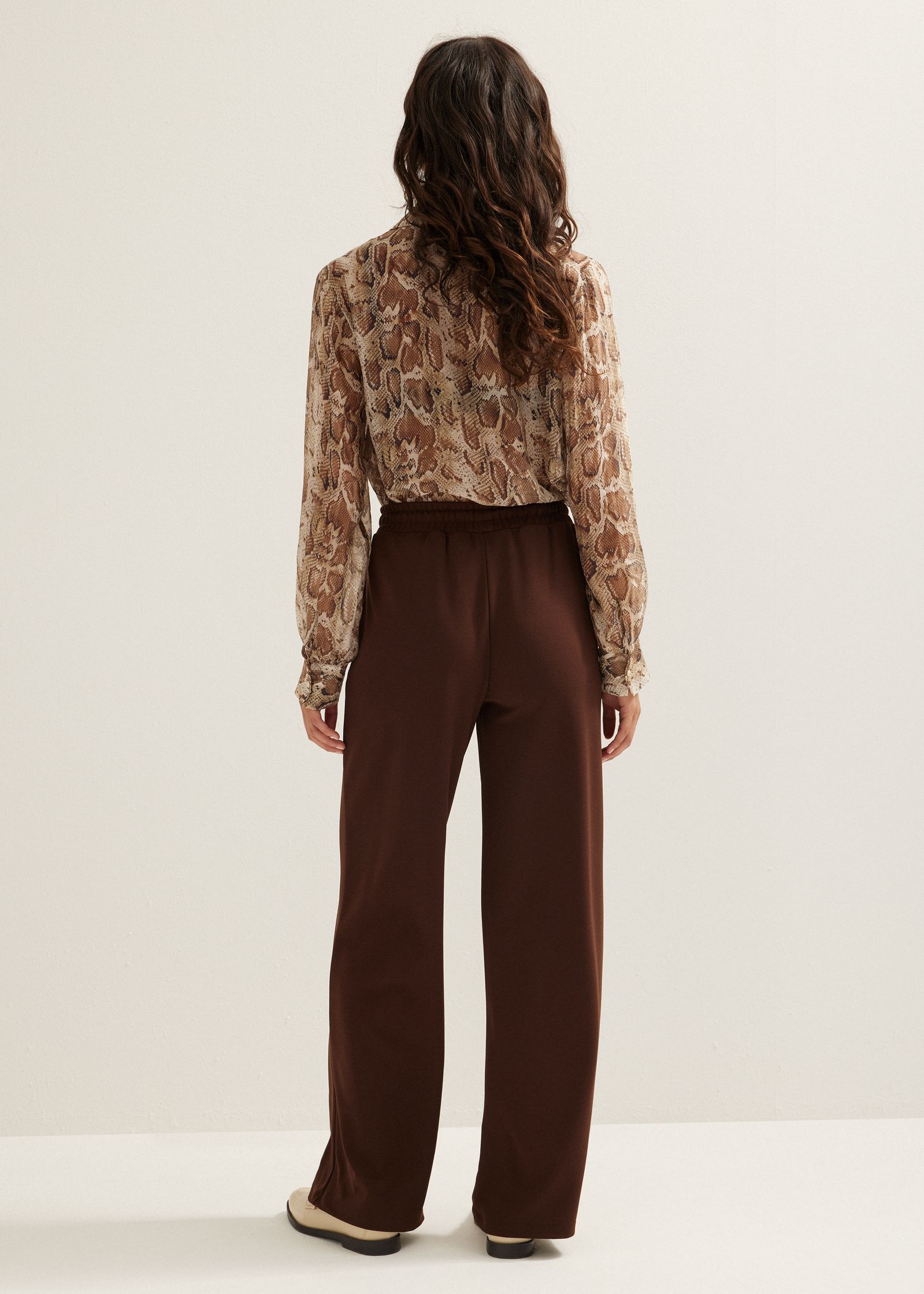Wijde broek met pintuck