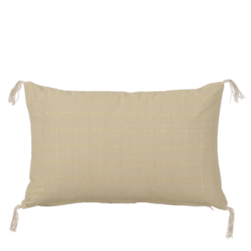 Sierkussen ruit licht bruin - l55xb35xh10cm