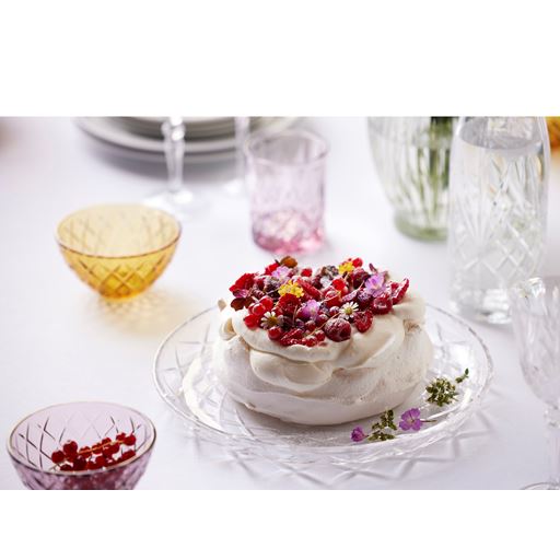 Lyngby Glas Sorrento 4-pak Asiet, Pink, Ø16 cm