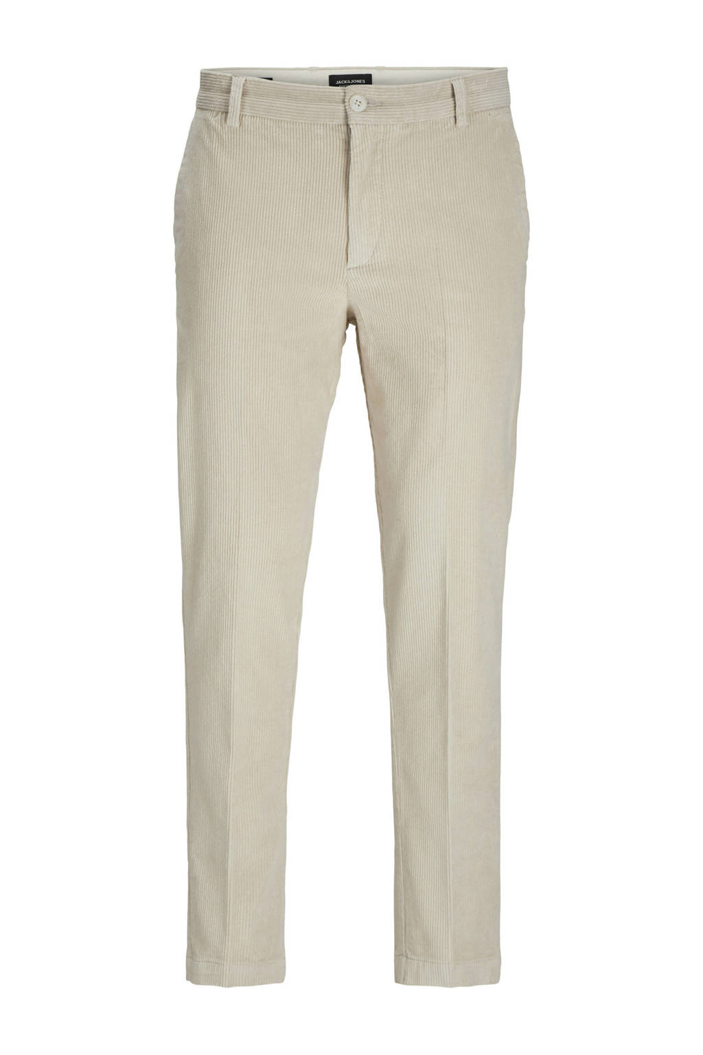JACK & JONES corduroy tapered fit broek JPSTACE JJCORDUROY ecru