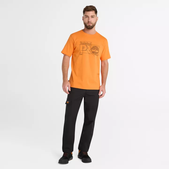 T-shirt Timberland PRO Innovation Blueprint pour homme en orange