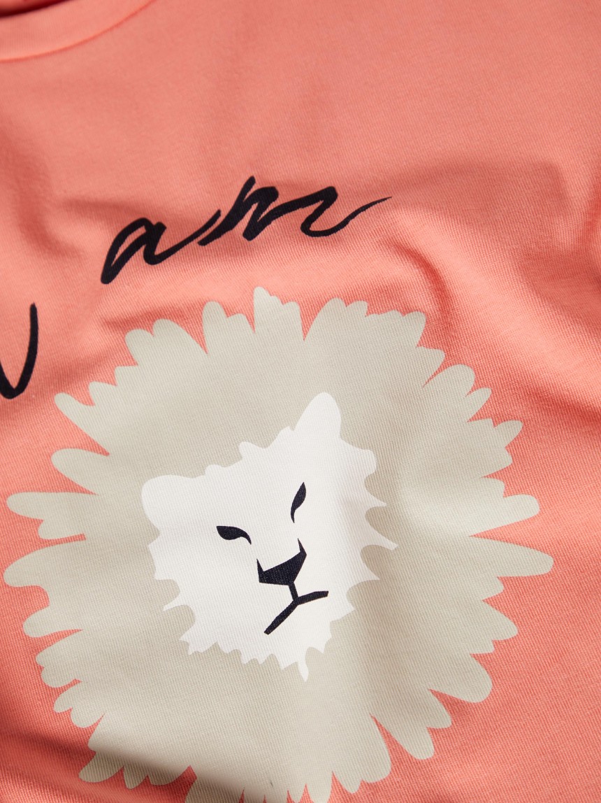 T-shirt com estampado de leão