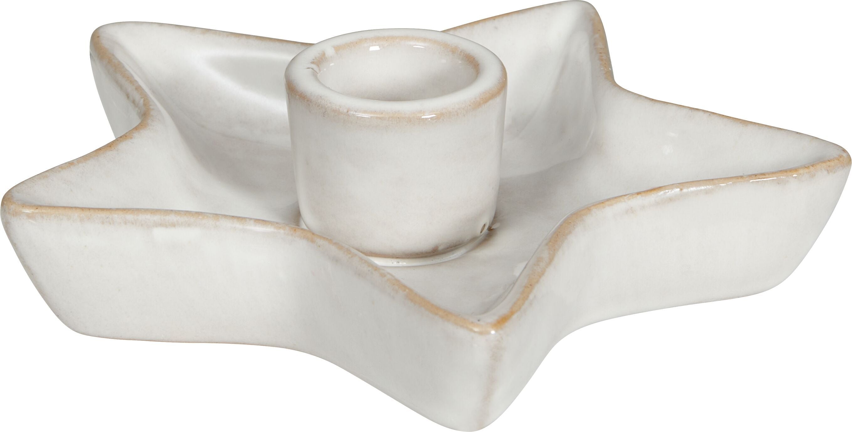ALYA Kerzenhalter - Weiss / B: 12.0 cm x H: 3.2cm