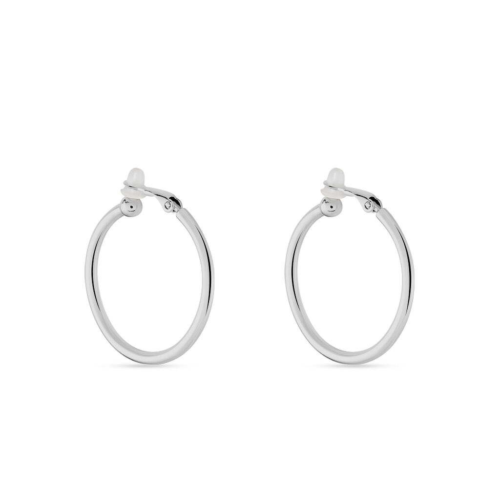 Créoles Maxa Argent Blanc