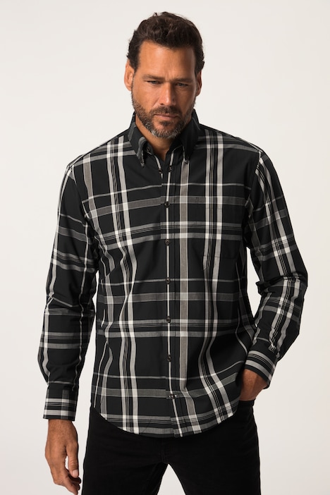 Karohemd, Langarm, Buttondown-Kragen, Modern Fit, bis 8 XL