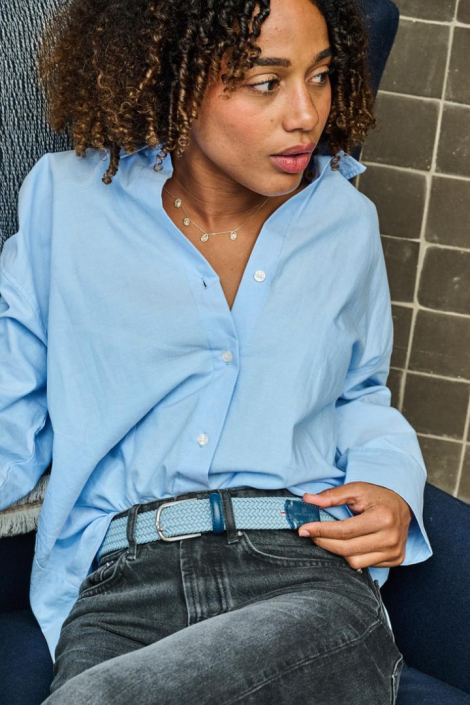 La Boucle blauwe heren riem