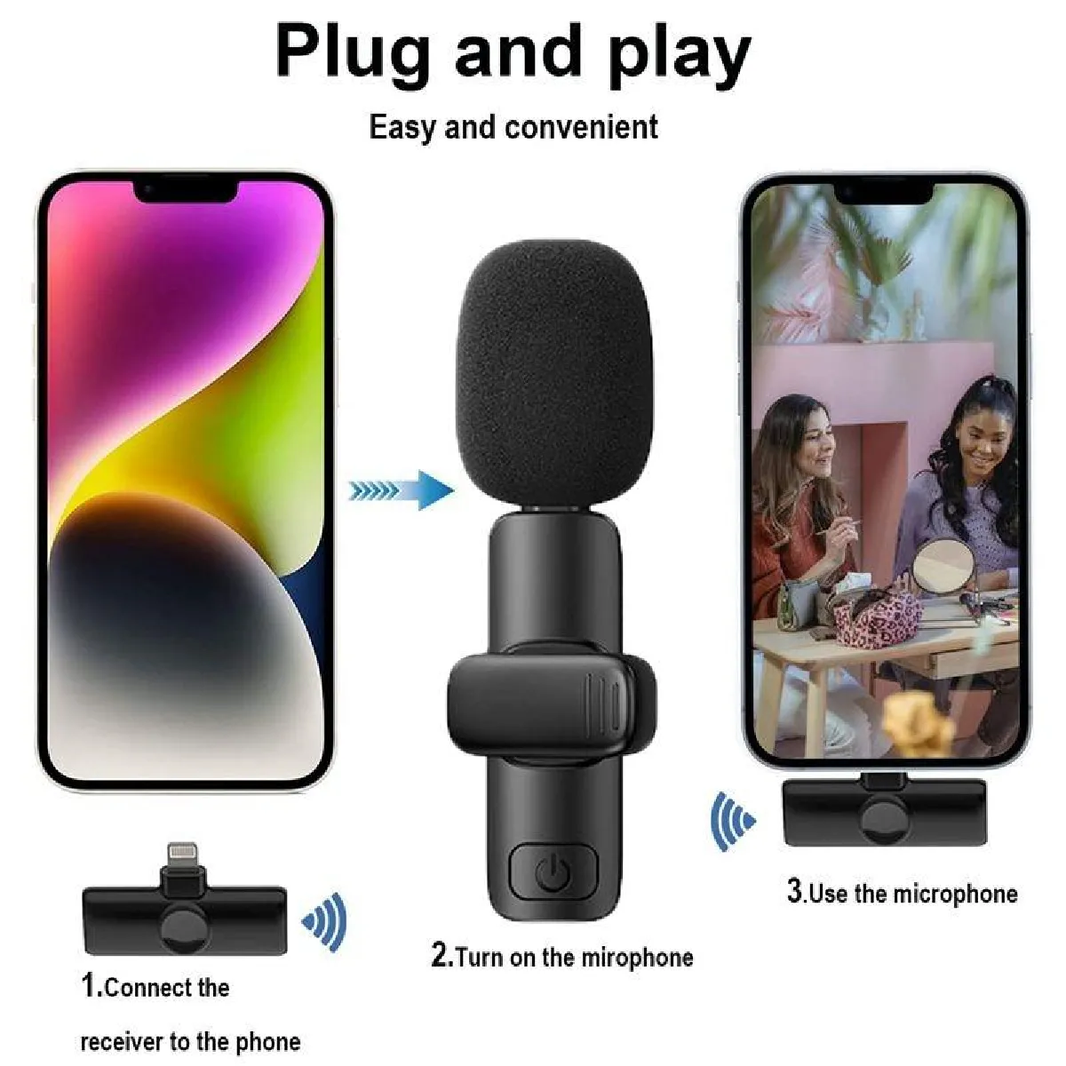 Yonis Microphone Bluetooth Mini Pour iPhone/iPad