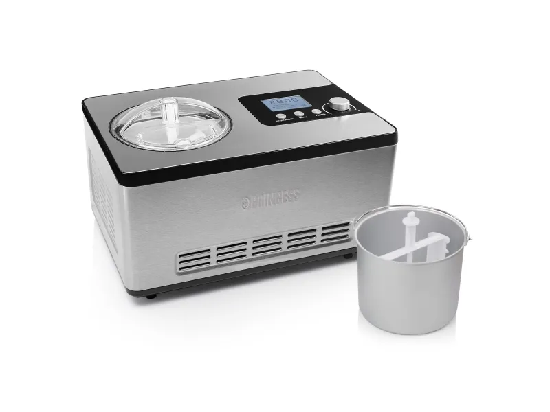 Princess 282604, Kompressor ismaskine, 2 L, 20 min., 1 skåle, LCD, 1,4 m
