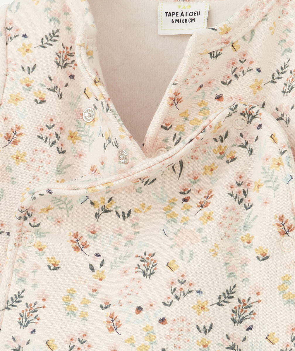 DORS BIEN EN FIBRES RECYCLÉES ROSE IMPRIMÉ FLEURI