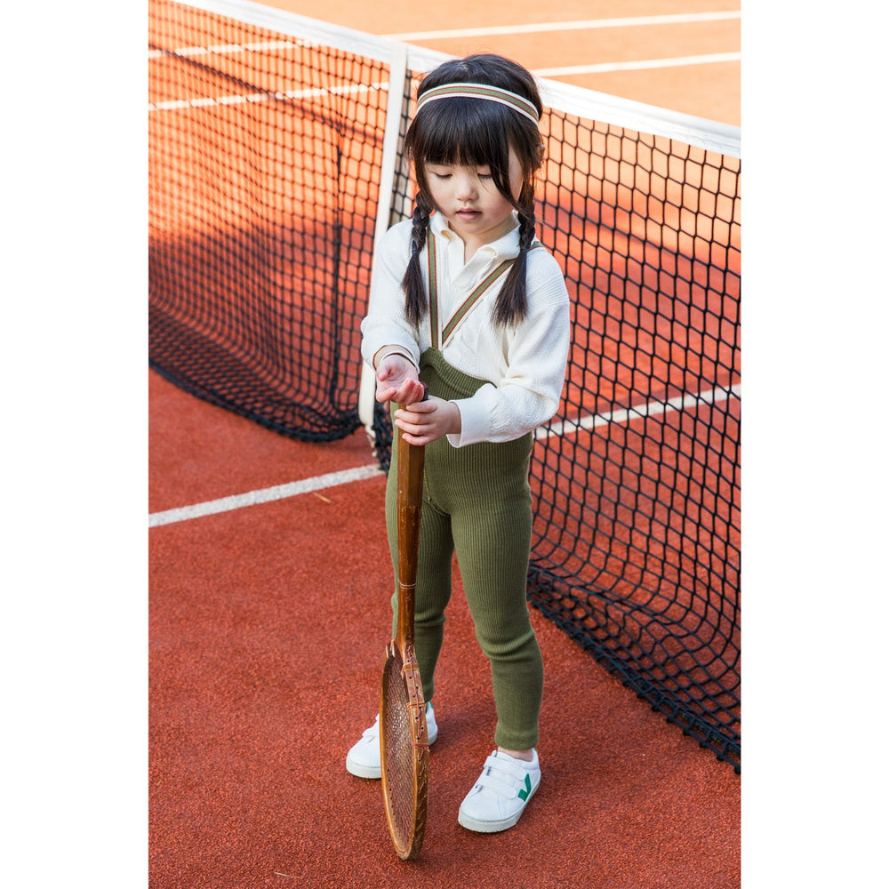 Køb Silly Silas Olive Striped Footless Tights