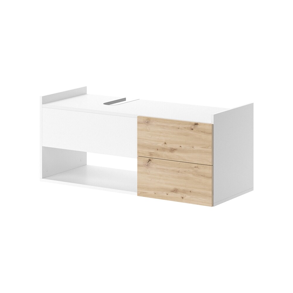 Vicco Waschtischunterschrank Alf 105 x 45 cm, Weiß Artisan Eiche, Badezimmer