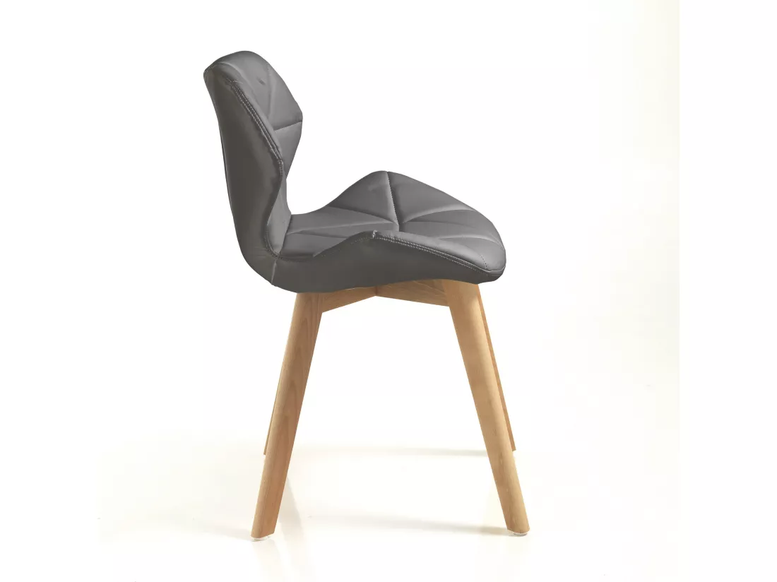 Lot de 2 fauteuils gris étincelant