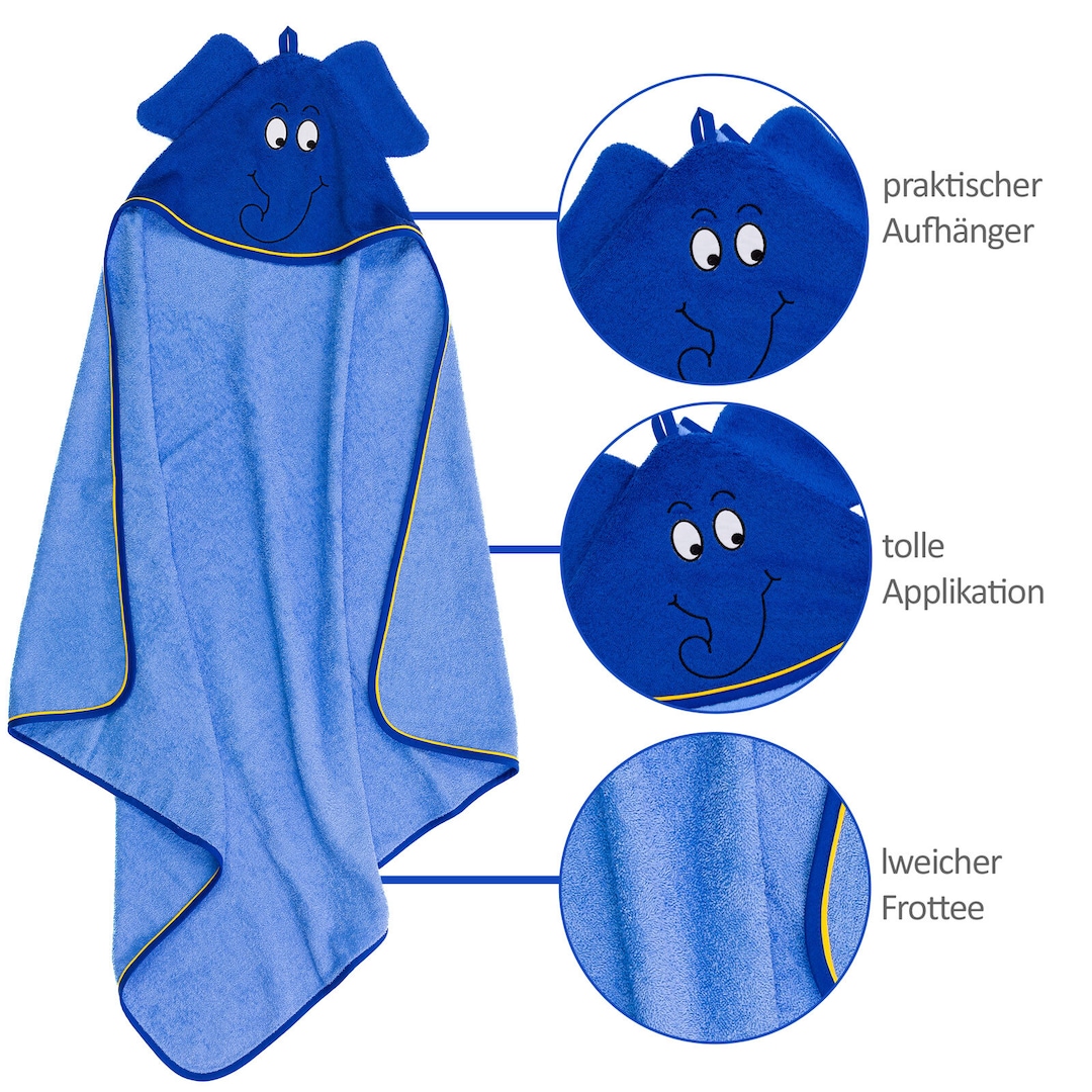 Smithy Frottier-Set BLAUER ELEFANT 2-teilig blau
