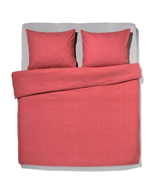 housse de couette flanelle 200 x 200/220 mélange rouille