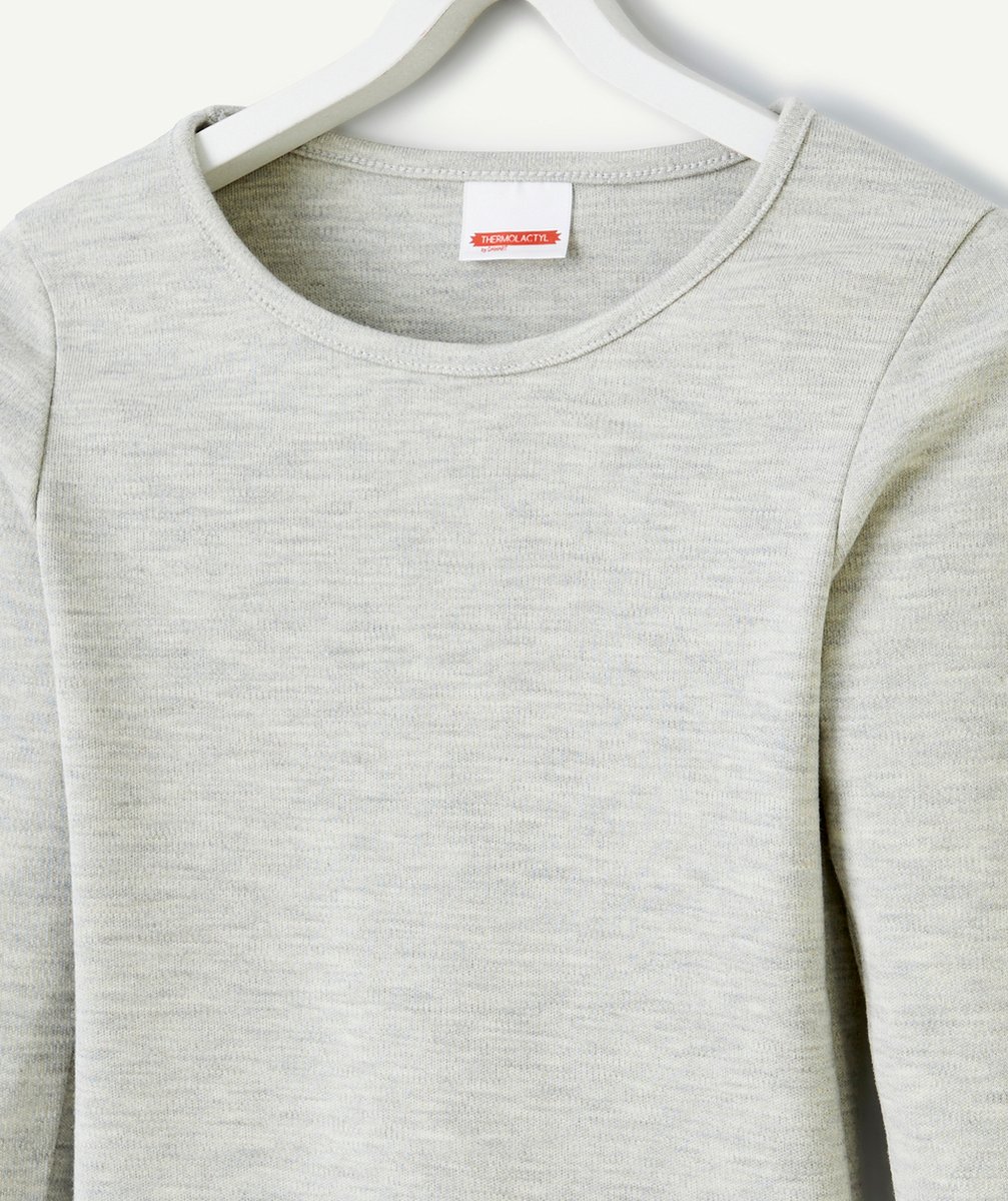 DAMARTT-SHIRT MANCHES LONGUES MAILLE INTERLOCK THERMOLACTYL GRIS CHINÉ