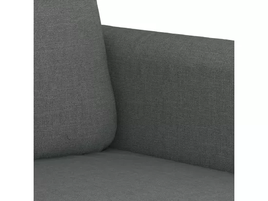 Ensemble de canapés 3 pcs avec coussins Gris foncé Tissu