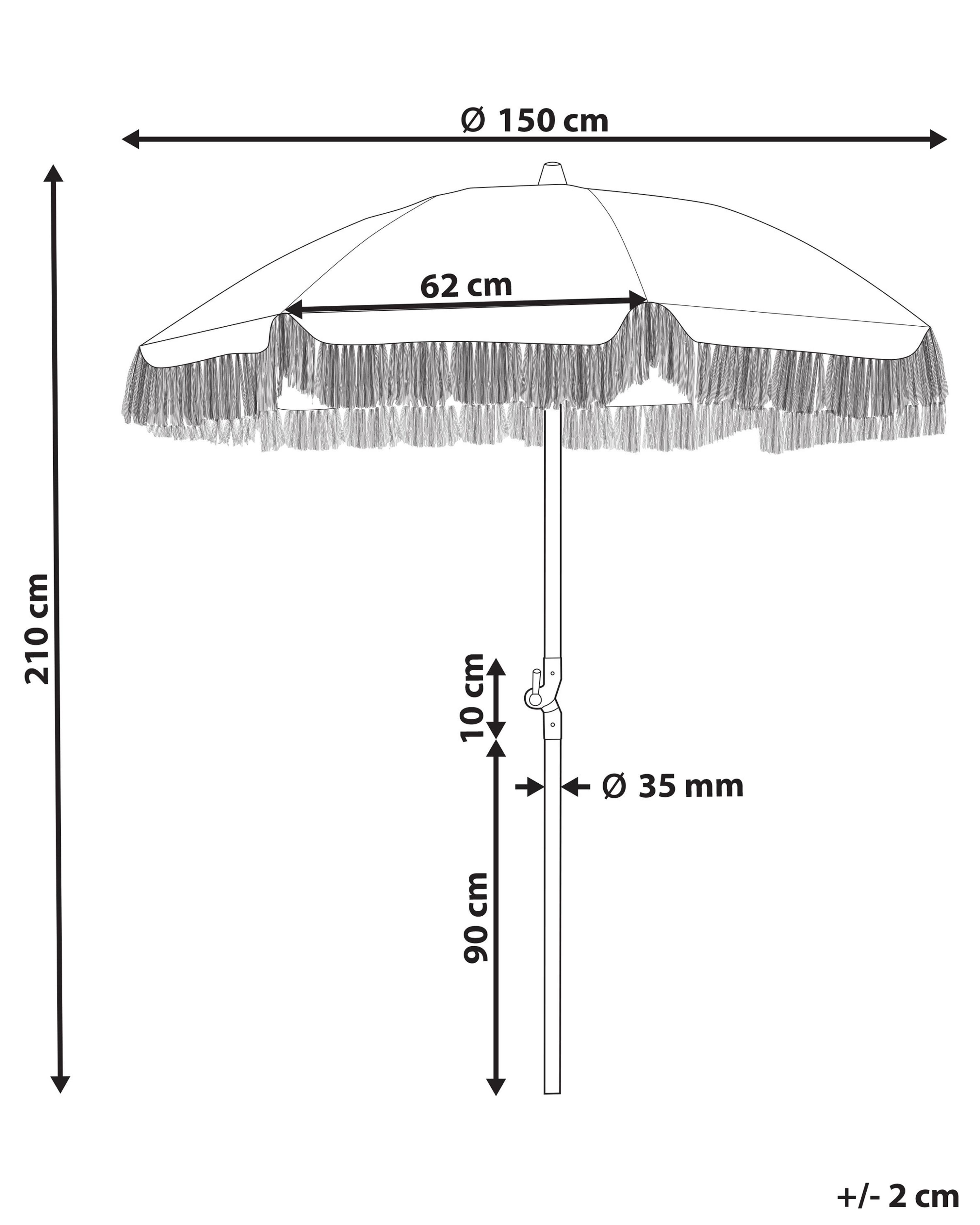Parasol 150 cm MONDELLO Geel