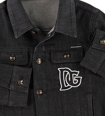 Dolce & Gabbana Denimjakke - Sort m. Patch