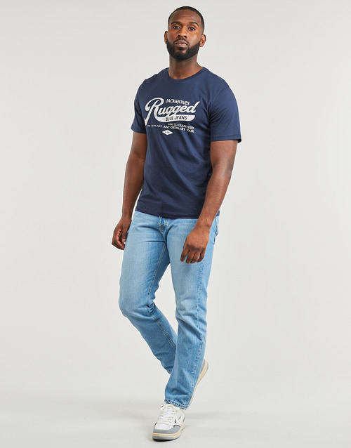 Jack & Jones - JJEJEANS TEE SS O-NECK  23/24 - Marine