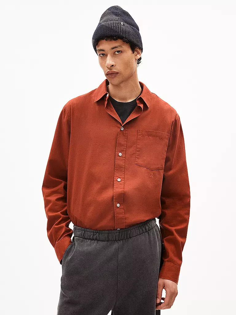 ARMEDANGELS Hemd Regular Fit DAANIL orange