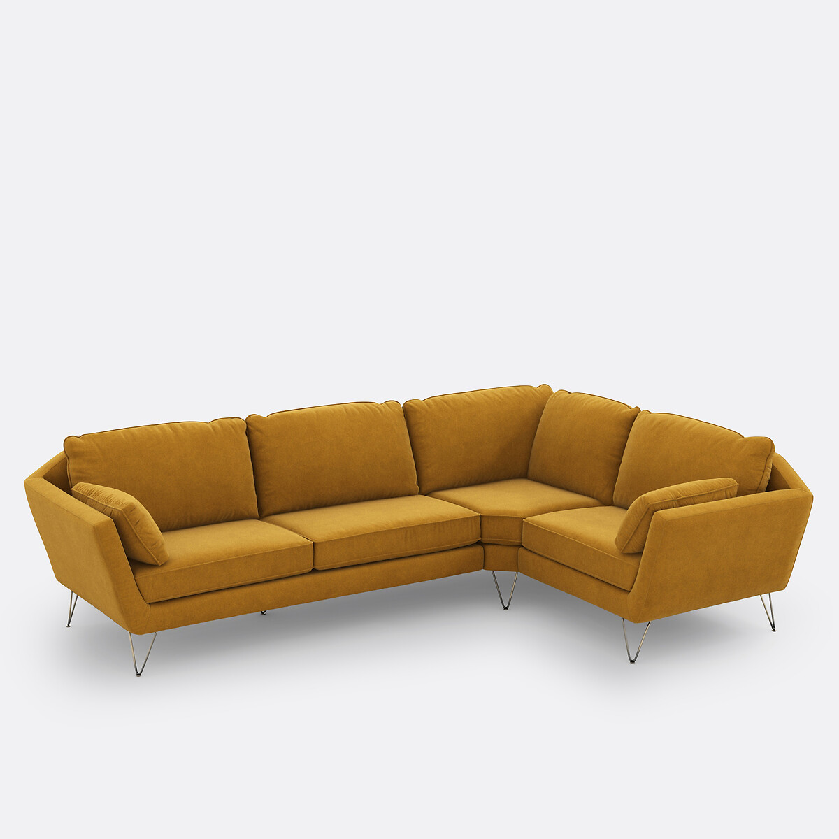 LA REDOUTE INTERIEURS<br>Sofá de canto XL em veludo, Topim