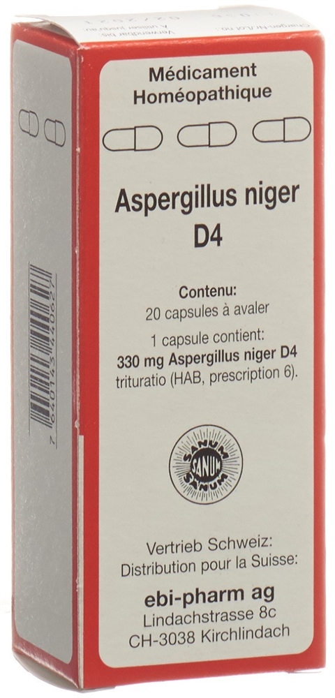 SANUM Aspergillus niger 4 D<br>20 Stück, Hartkapsel
