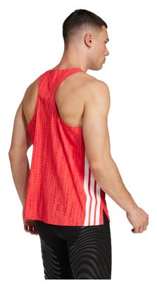 Débardeur adidas Adizero Rouge Homme